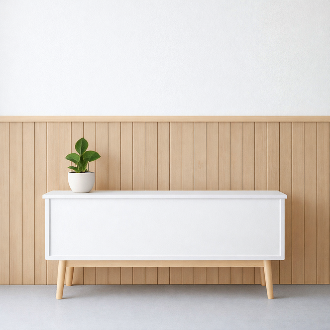 튼튼한 PS 습기차단 인테리어 벽면 리폼 패널 루바템바보드 TRA 425 워시오크 100 x 40 cm, 3개