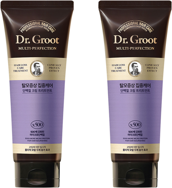 닥터그루트 탈모 집중케어 멀티퍼펙션 단백질 크림 헤어트리트먼트, 250ml, 2개