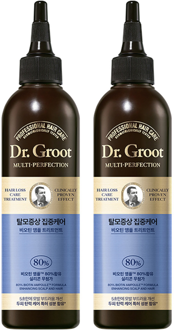 닥터그루트 멀티퍼펙션 탈모케어 비오틴 앰플 트리트먼트, 250ml, 2개