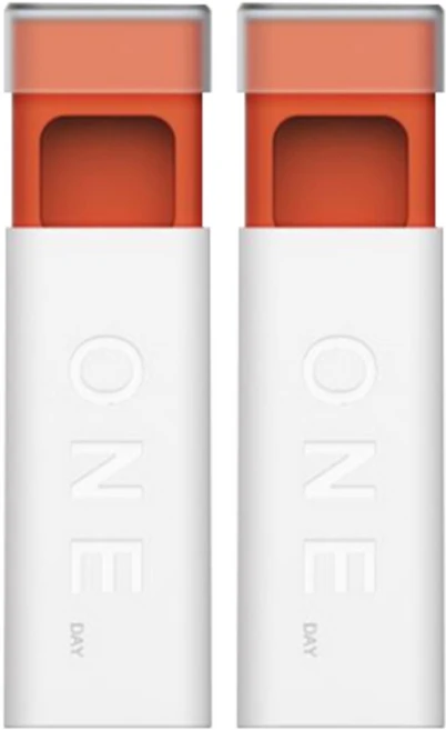 브리스크스타일 심플 원데이 슬라이딩 휴대용 알약 케이스, 화이트, 2개 - 쿠팡