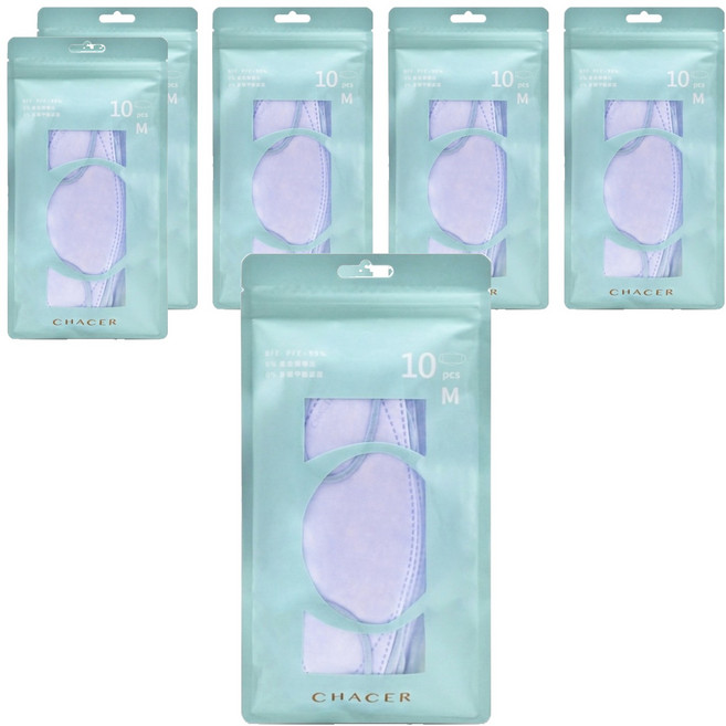 CHACER 佳和口罩 成人4D立體醫用口罩, 晴空朝藍, 10片, 6包