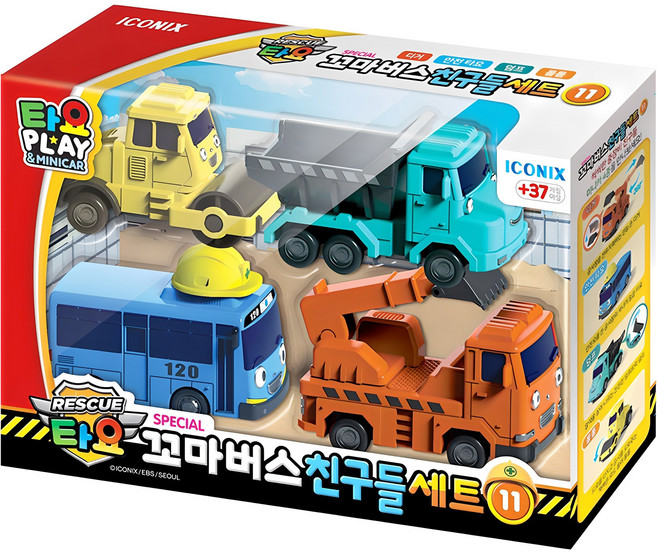 타요 스페셜 꼬마버스 친구들 세트 11탄 작동완구, 혼합색상, 1개