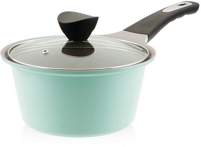 키친웰 벨로스 세라믹코팅냄비 편수, 18cm, 그린, 1개