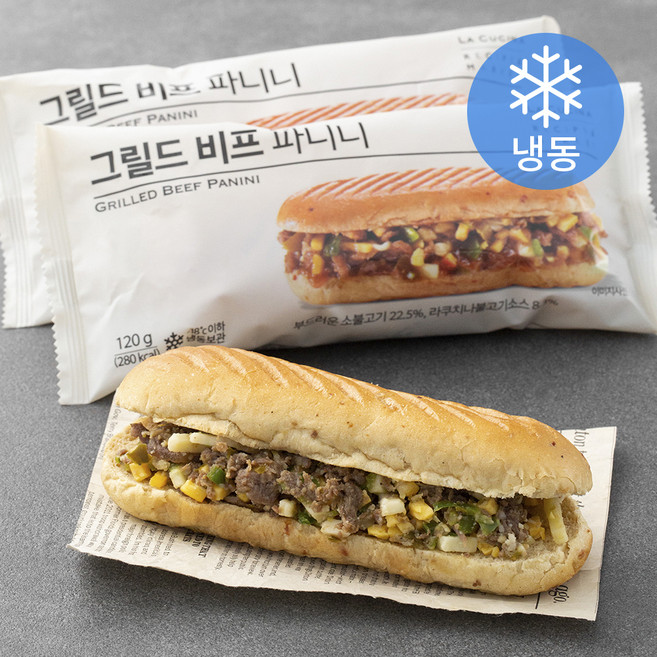 라쿠치나 그릴드비프 파니니 (냉동), 120g, 1개입, 3개