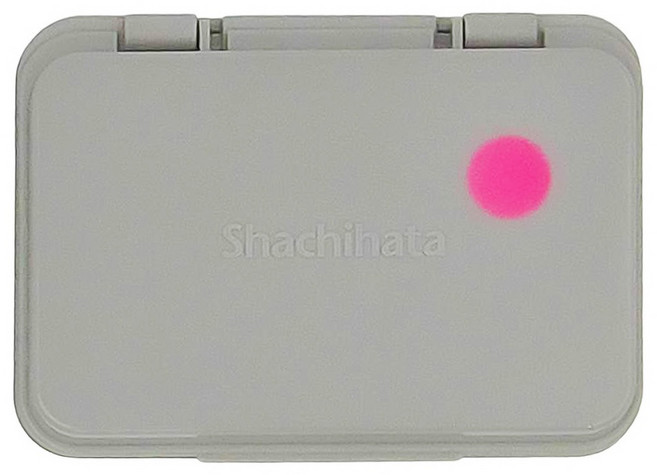 Shachihata 寫吉達 油性印台 蓋章捺印專用, 粉色, 1個