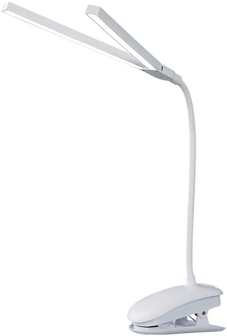 OMG 雙燈頭LED護眼檯燈 學習桌燈 充插兩用 SL-933, 白色