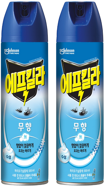 에프킬라 수성 에어로졸 살중제 무향, 500ml, 2개