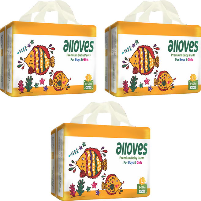 올러브 프리미엄 팬티형 기저귀 남녀공용, 대형(L), 126매