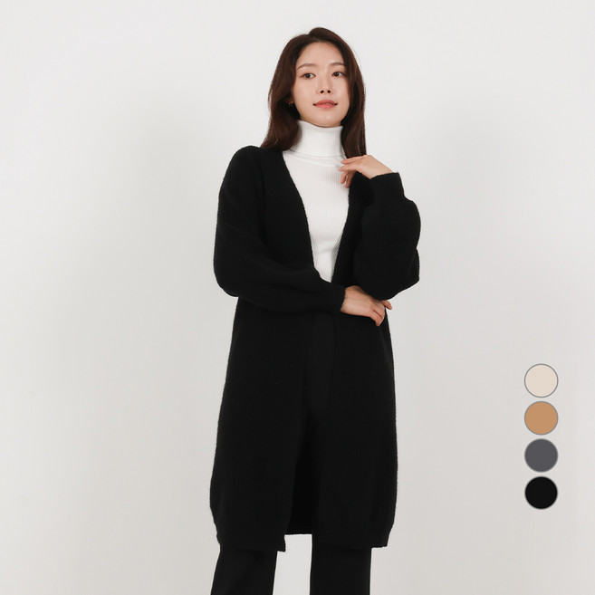 Elsso 女款寬鬆柔軟長版針織外套