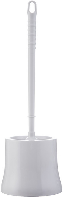 코멧 심플한 원형통 + 변기솔 세트, 라이트 그레이, 1세트