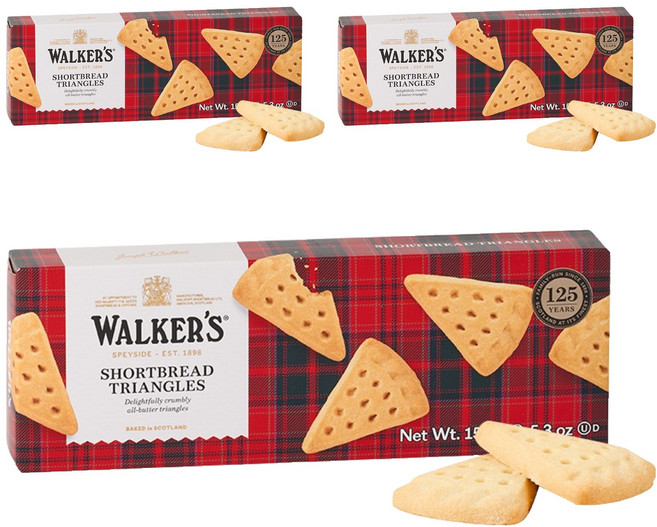 워커스 쇼트브레드 트라이앵글 버터쿠키, 150g, 3개