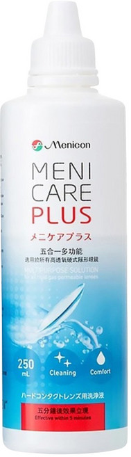 Menicon 五合一硬式隱形眼鏡清潔液, 250ml, 1瓶