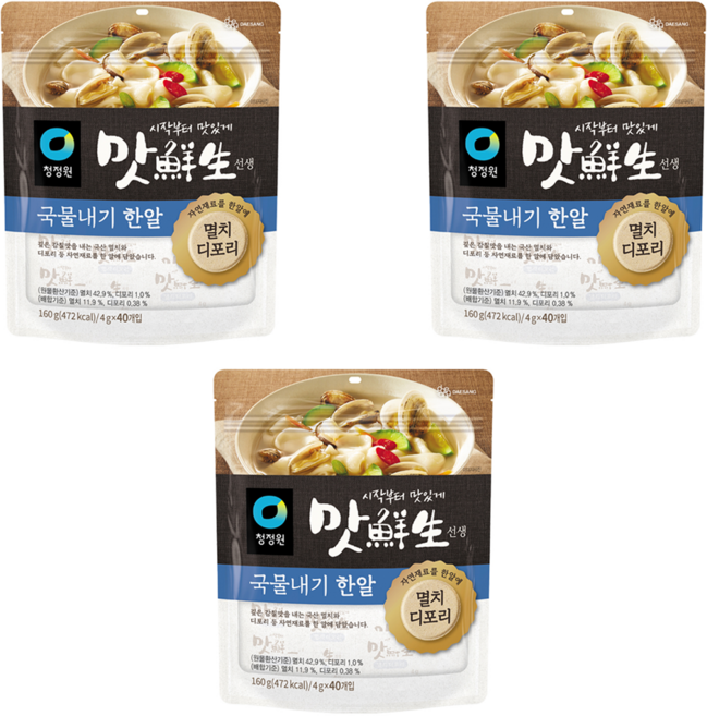 맛선생 멸치디포리 국물내기 한알, 160g, 3개