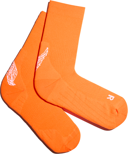 리투 블랙 윙 러닝 크루 삭스, 오렌지, 1세트