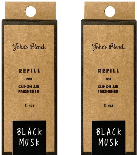John's Blend 車用芳香劑 補充包 2個, 2盒, 黑麝香
