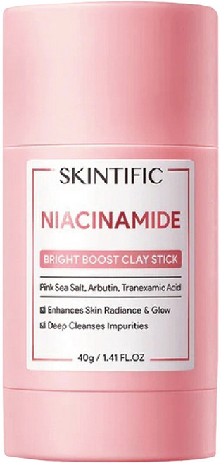 SKINTIFIC 菸鹼醯胺亮白泥膜棒 40g, 1個, 1罐