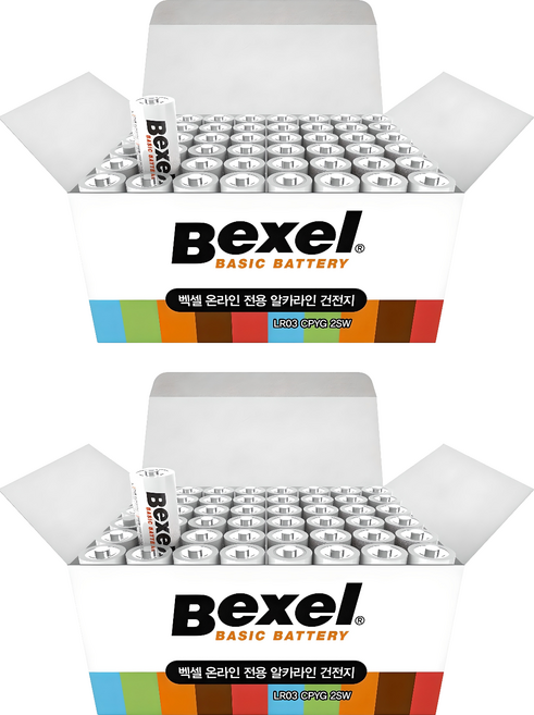 벡셀 베이직 알카라인 AAA건전지, 48개입, 2개