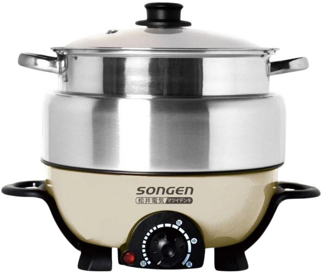 SOnGEn 松井 不鏽鋼蒸煮烤多功能料理鍋 3L, SG-830P