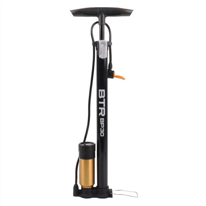 bike to remember 輕軌自行車 自行車立式打氣筒 BP-30, 黑色+金色, 1個