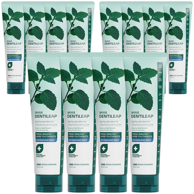 2080 덴티리프 구취케어 치약, 180g, 12개