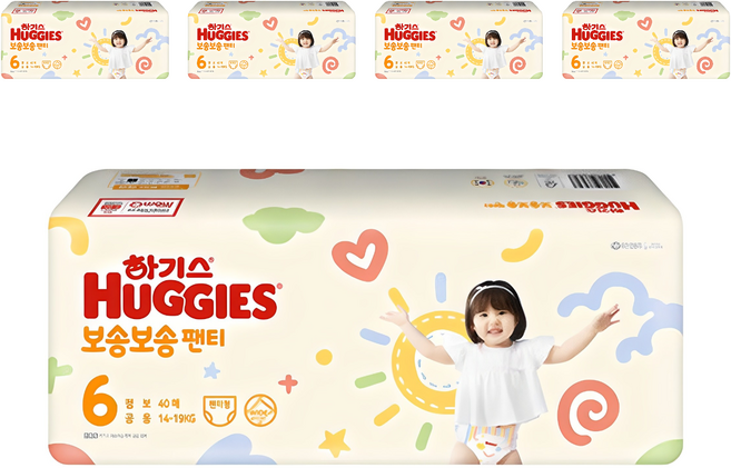 하기스 보송보송 팬티형 기저귀 남여공용, 6단계, 200매