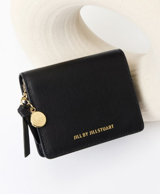 JillByJillstuart ACC BONNIE Logo印花牛皮短夾