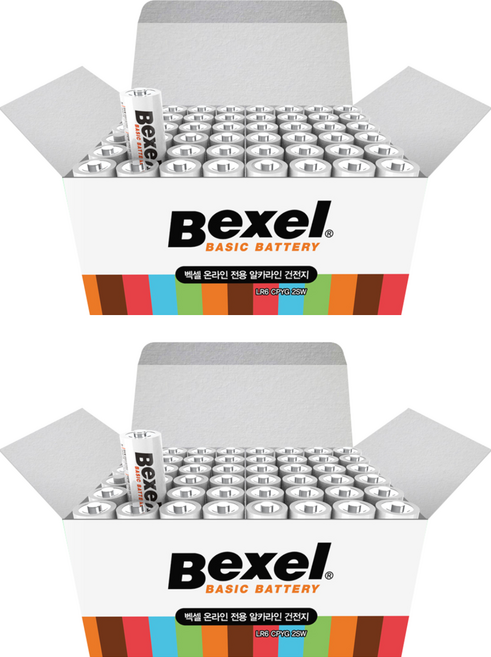 벡셀 알카라인 AA건전지 벌크, 48개입, 2개