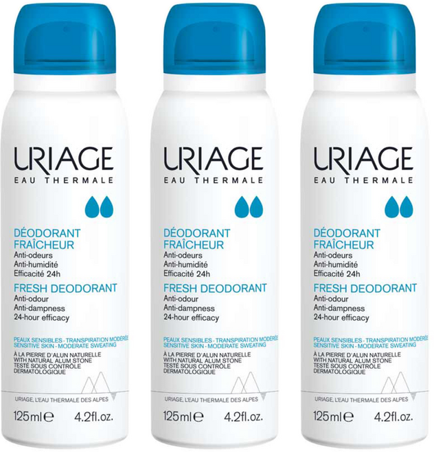 유리아쥬 데오도란트 프레쉐, 125ml, 3개