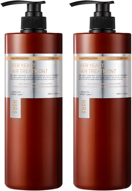 하라즈 맥주효모 트리트먼트, 1L, 2개