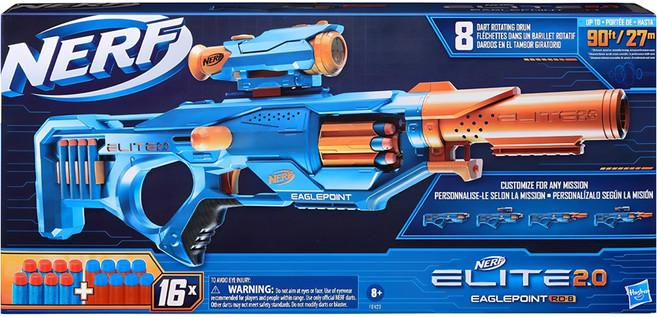 너프 엘리트 2.0 이글포이트 장난감총, 혼합색상, 1개