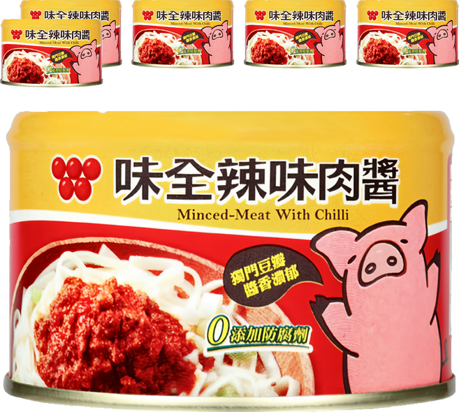 味全 辣味肉醬, 150g, 6罐