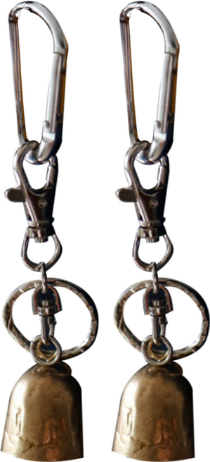 Kuching island. 黃銅鑄物背包鈴 2個, 金色