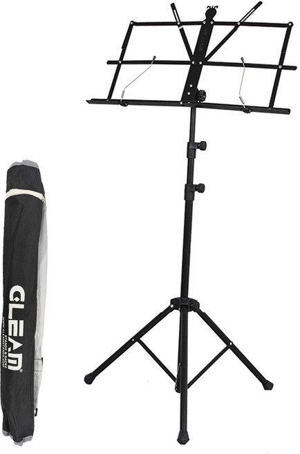 GLEAM 黑鈕 中譜架 含袋 GMS-001B, 黑色, 1組