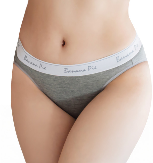 Banana Pie IN ECO 棉感透氣舒適織帶低腰三角內褲 3808412, 月光灰