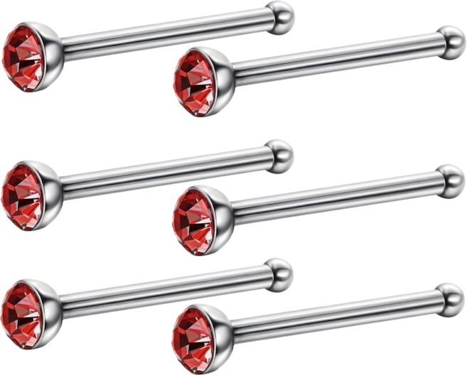 Brilliant Beauty 耀眼美人 紅色迷你鑽石耳環 2mm 50g