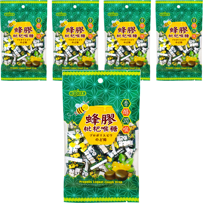 惠香 蜂膠枇杷喉糖, 100g, 5袋