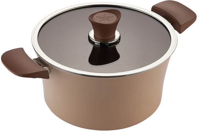 해피콜 인덕션 이든 IH 곰솥냄비, 24cm, 아몬드 베이지, 1개