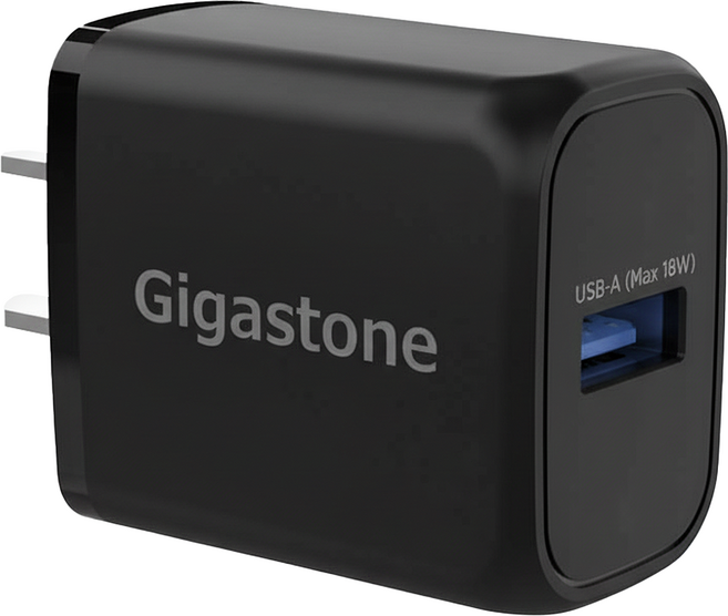 GIGASTONE 立達 18W 1 Port 牆充 充電器 QC 3.0 黑色