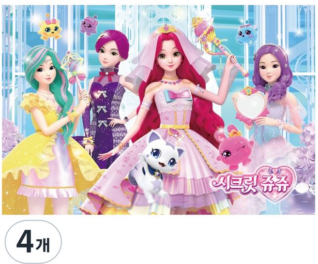 韓國 UNICORN Secret Jouju 板拼圖, 77件, 4個