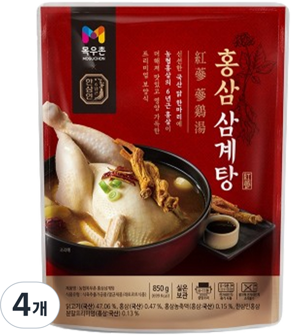 MOGUCHON 紅參參雞湯, 4個, 850g