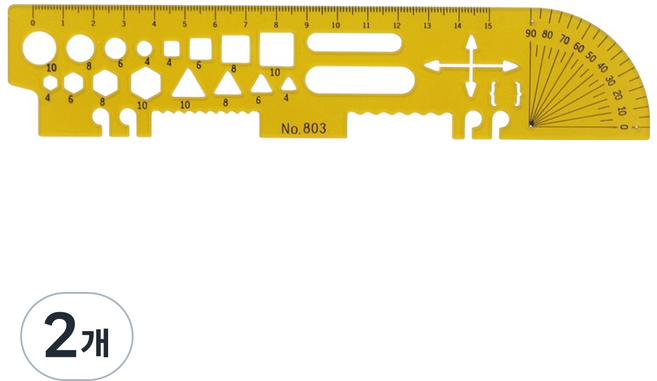 산키스 템플레이트 공정도 기호정규 템플릿 제도 모형자, NO 803, 2개