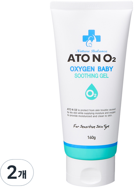 아토앤오투 옥시젠 베이비 수딩젤, 160g, 2개