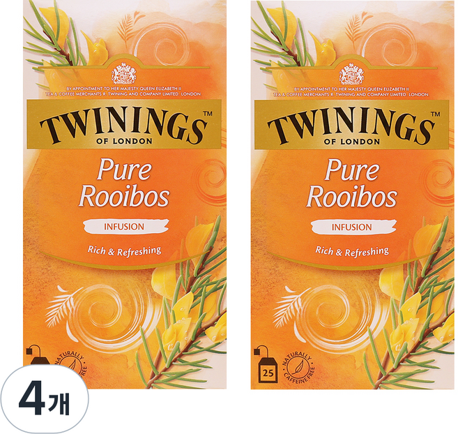 트와이닝 루이보스 티백, 2g, 25개입, 4개