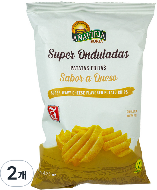 Anavieja 超級波浪起司味洋芋片, 2個, 120g