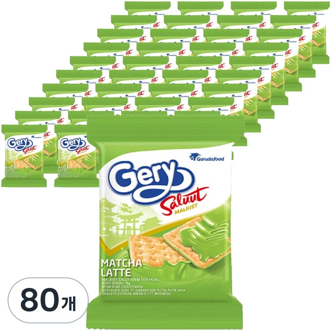 게리 오리지널 크래커 녹차라떼, 18g, 80개 - 쿠팡