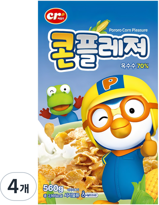 씨알로 뽀로로 콘플레져 시리얼, 560g, 4개