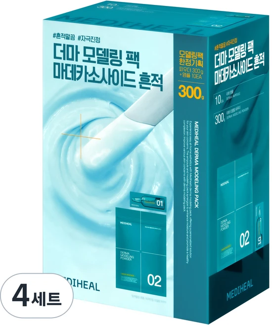 메디힐 마데카소사이드 흔적 더마 모델링 팩, 1개, 4세트 - 쿠팡