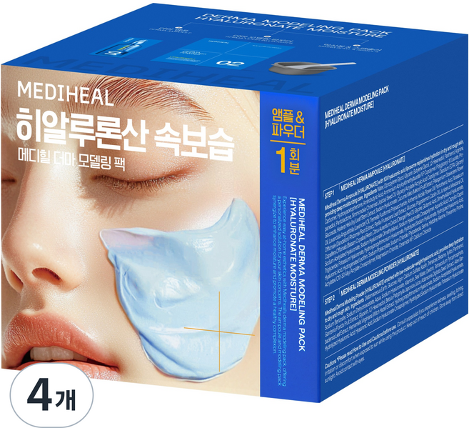 메디힐 더마 히알루론산 속보습 모델링 팩, 1개입, 4개
