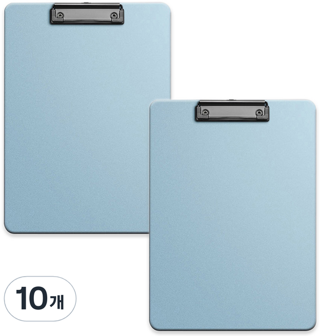 코히모 A4 PP재질 클립보드 3mm 3W321, 10개, 스카이블루