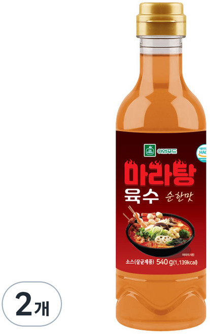 이엔푸드 마라탕 육수 순한맛, 540g, 2개
